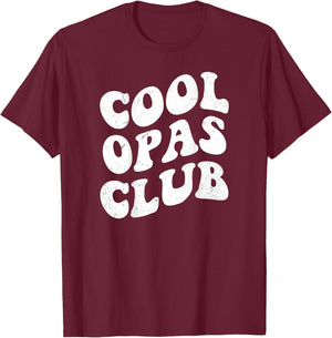 Cool Opas Club Funny Groovy Retro Art T-Shirt - T-Shirt | Maroon