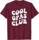 Cool Opas Club Funny Groovy Retro Art T-Shirt - T-Shirt | Maroon