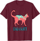 Swedish Dala Cat Dalecarlian Horse Kitty Katt Cat Nordic T-Shirt - T-Shirt | Maroon