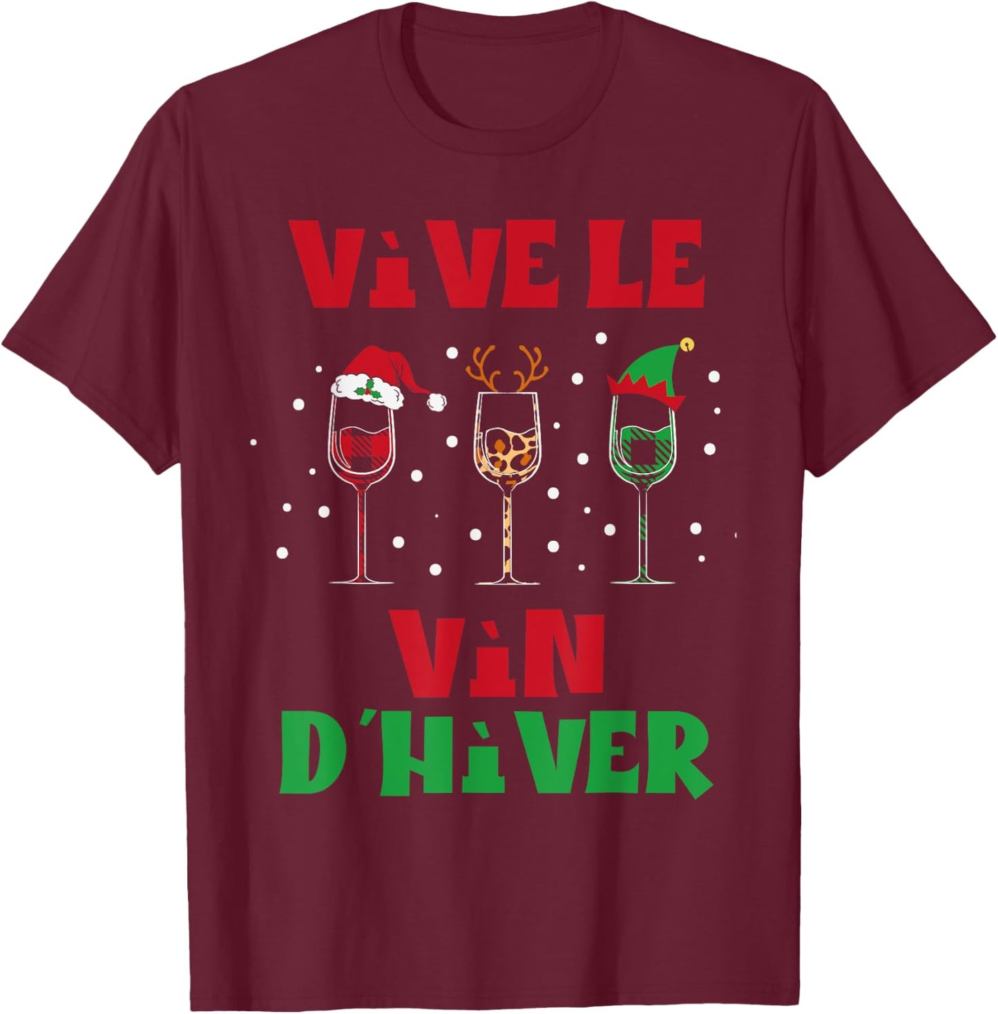 Long live winter wine humor christmas man beauf amateur wine T-Shirt - T-Shirt | Maroon