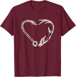 Fishing & Shed horn Hunter Antler Elk, Deer- hunting T-Shirt - T-Shirt | Maroon