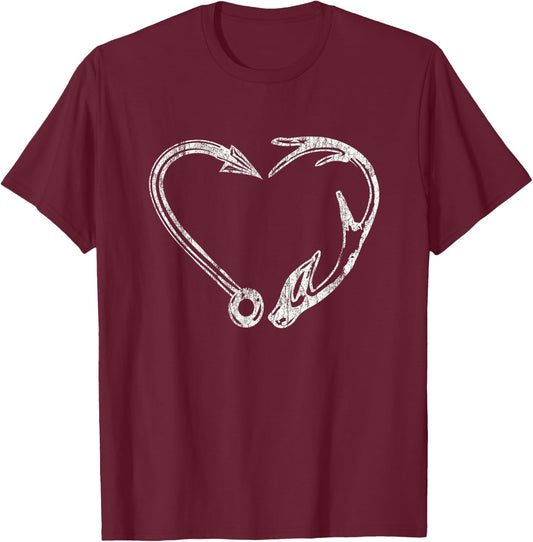 Fishing & Shed horn Hunter Antler Elk, Deer- hunting T-Shirt - T-Shirt | Maroon