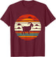 Retro Sunset Goat T-Shirt - T-Shirt | Maroon