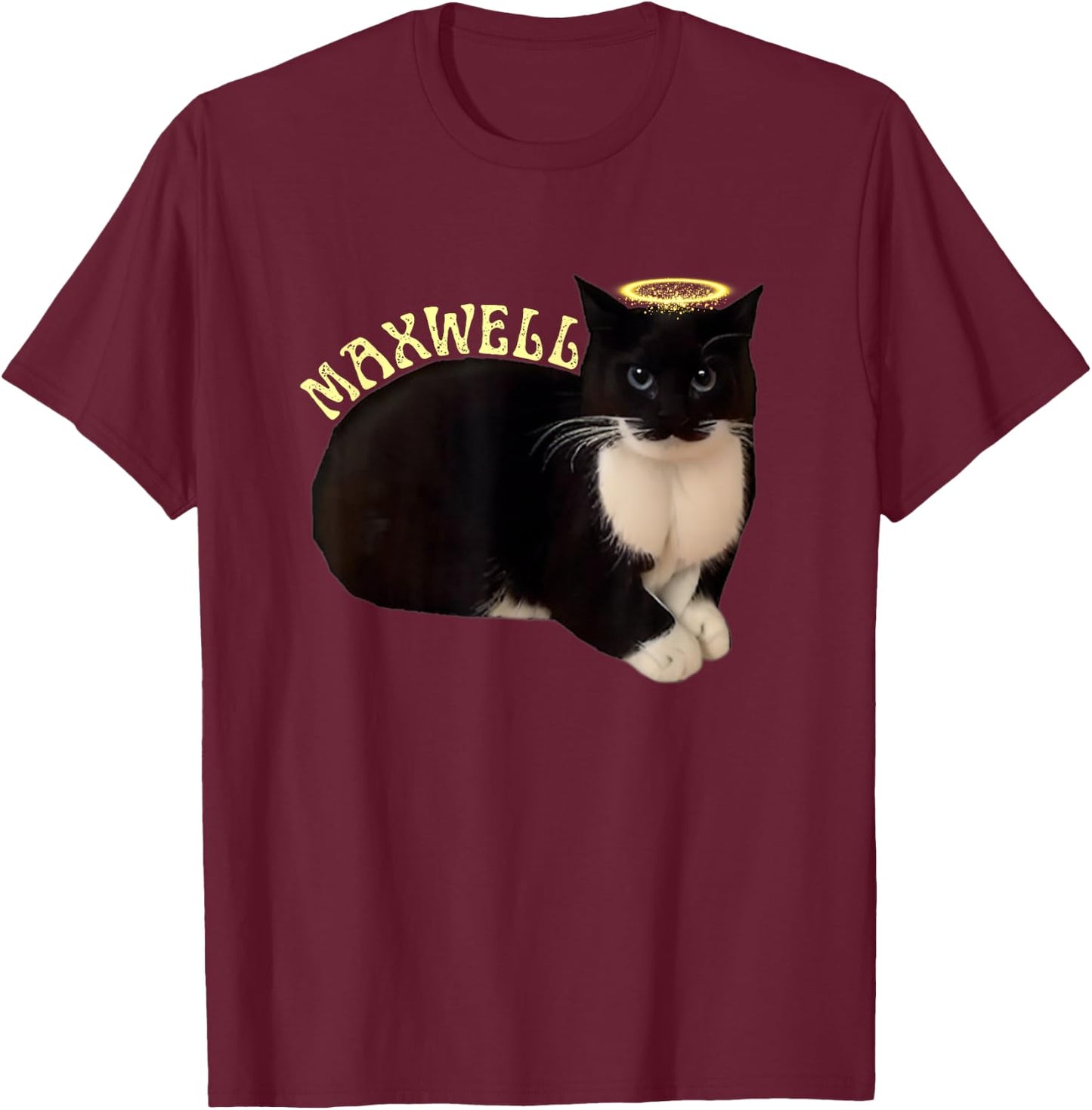 Funny Spinning Cat Maxwell The Tuxedo Cat Meme Women Girls Kids T-Shirt - T-Shirt | Maroon