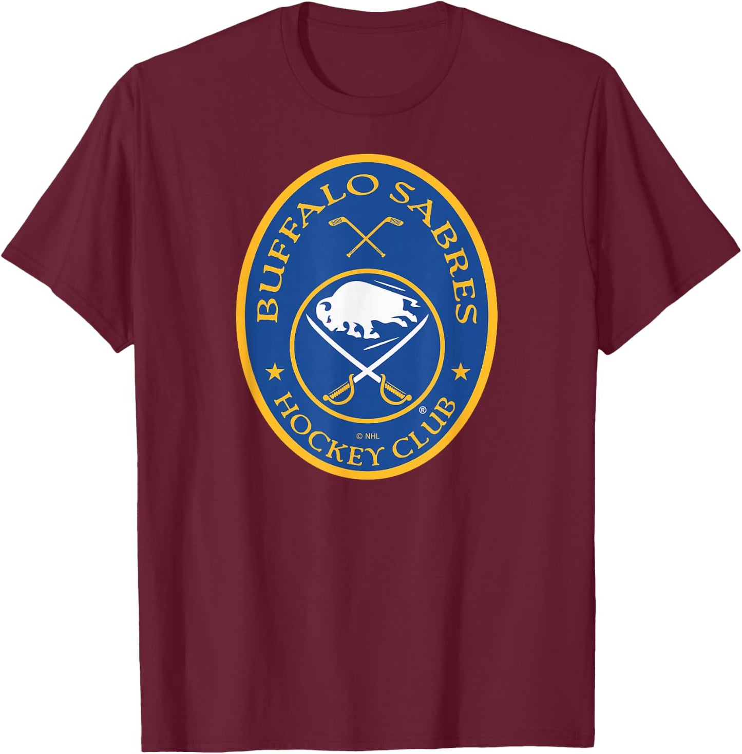 Buffalo Sabres Iconic Black Officially Licensed T-Shirt - T-Shirt | Maroon