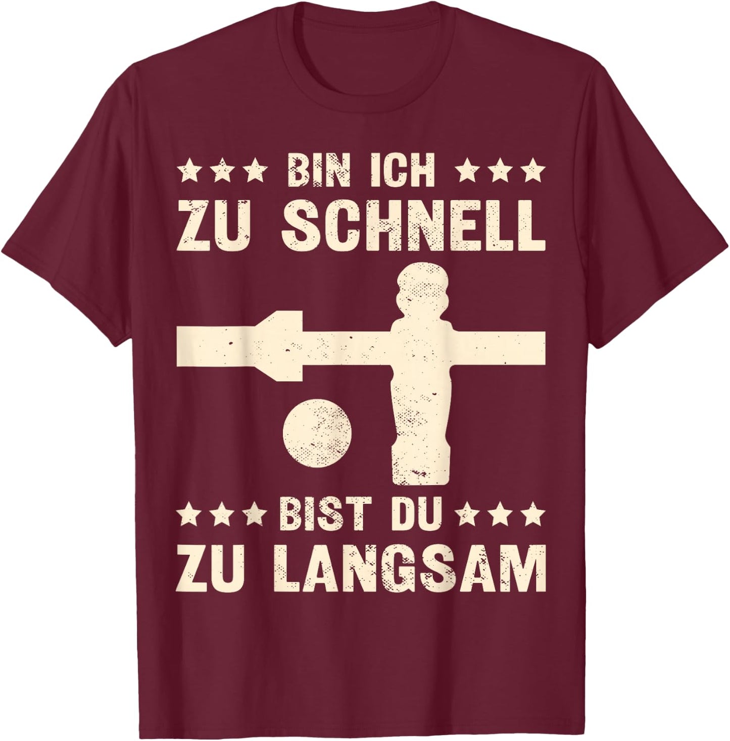 Kickern Table Football Table Football , black, s T-Shirt - T-Shirt | Maroon