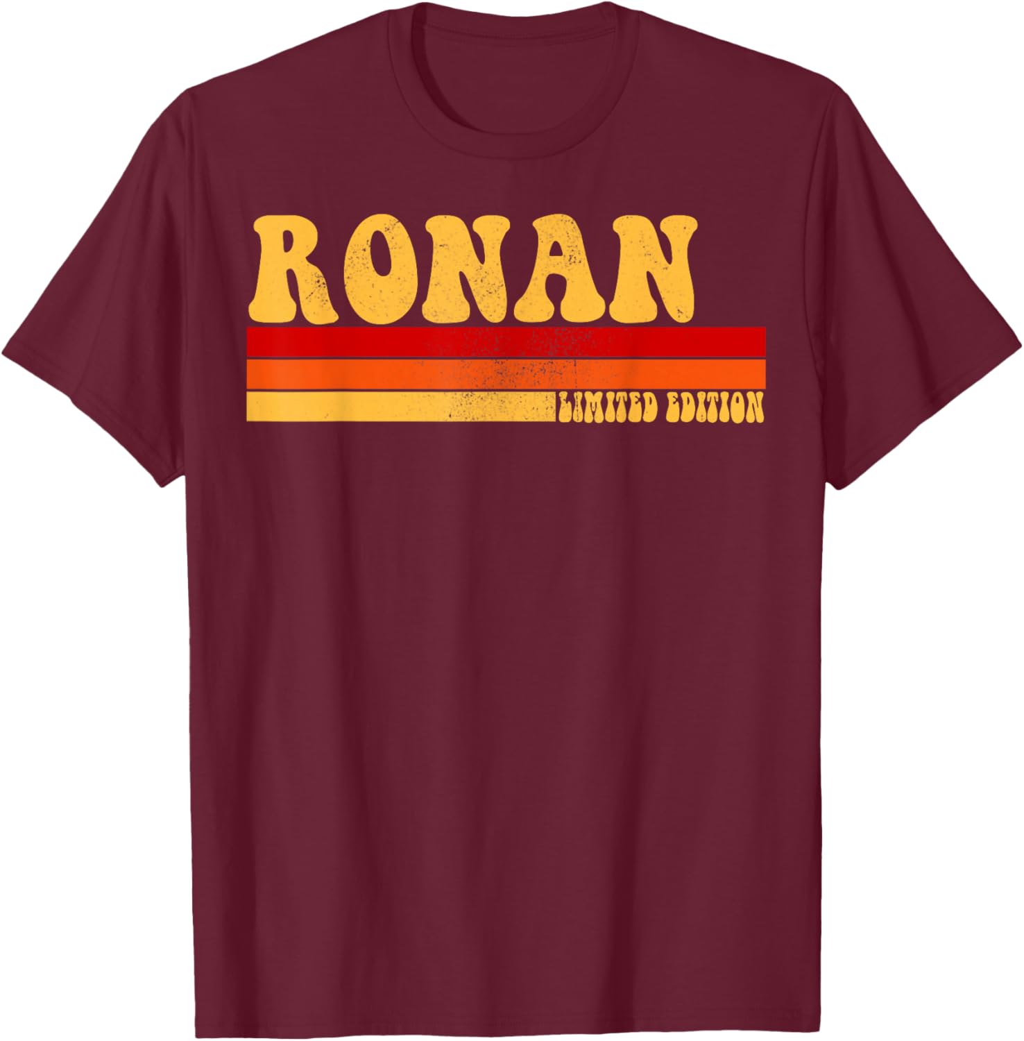 RONAN Name Personalized Idea Men Retro Vintage RONAN T-Shirt - T-Shirt | Maroon