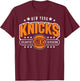 NBA - New York Knicks gewölbte Atlantic Division T-Shirt - T-Shirt | Maroon