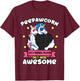 Peepawcorn 1 Kid Father's Day Peepaw Unicorn Granddaughter T-Shirt - T-Shirt | Maroon