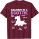 Anatomy Of A Scottie Dog Scottish Terrier T-Shirt - T-Shirt | Maroon