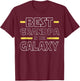 Best Grandpa in the Galaxy - Funny Grandpa Birthday Gift T-Shirt - T-Shirt | Maroon