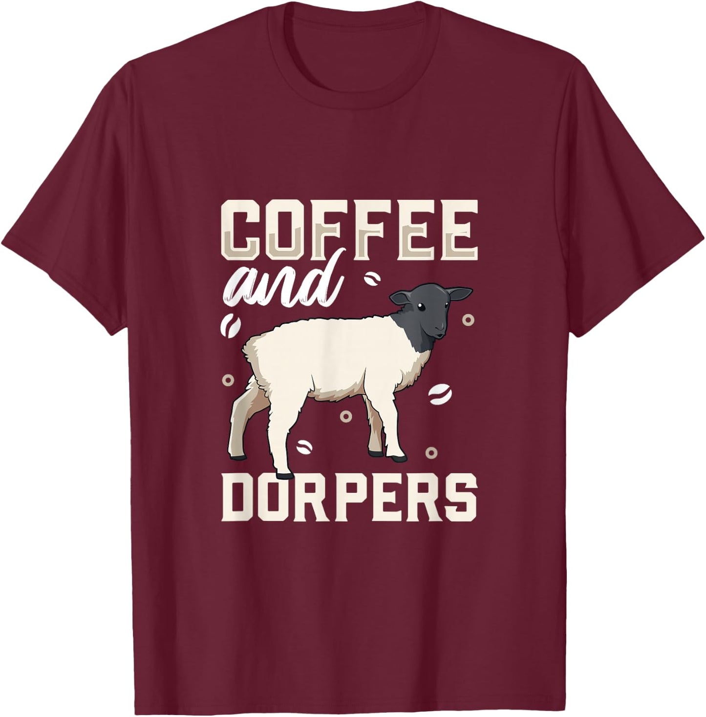 Coffee and sheep - Dorper T-Shirt - T-Shirt | Maroon