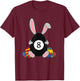 Kids Happy Easter Billiard Bunnyears Funny Egg Boys T-Shirt - T-Shirt | Maroon