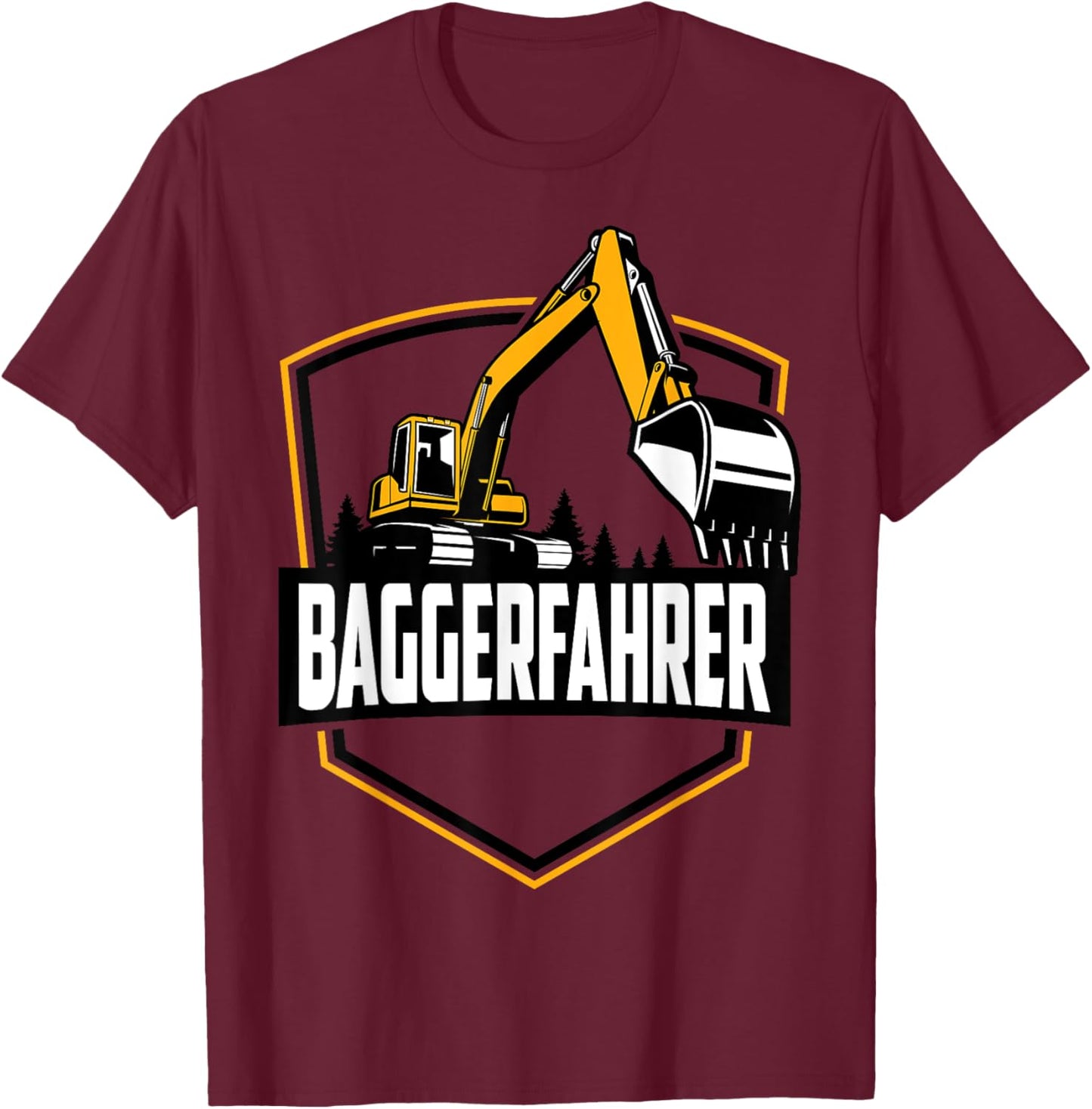 Baggerfahrer Kinder Männer Beruf Spielzeug Bauarbeiter T-Shirt - T-Shirt | Maroon