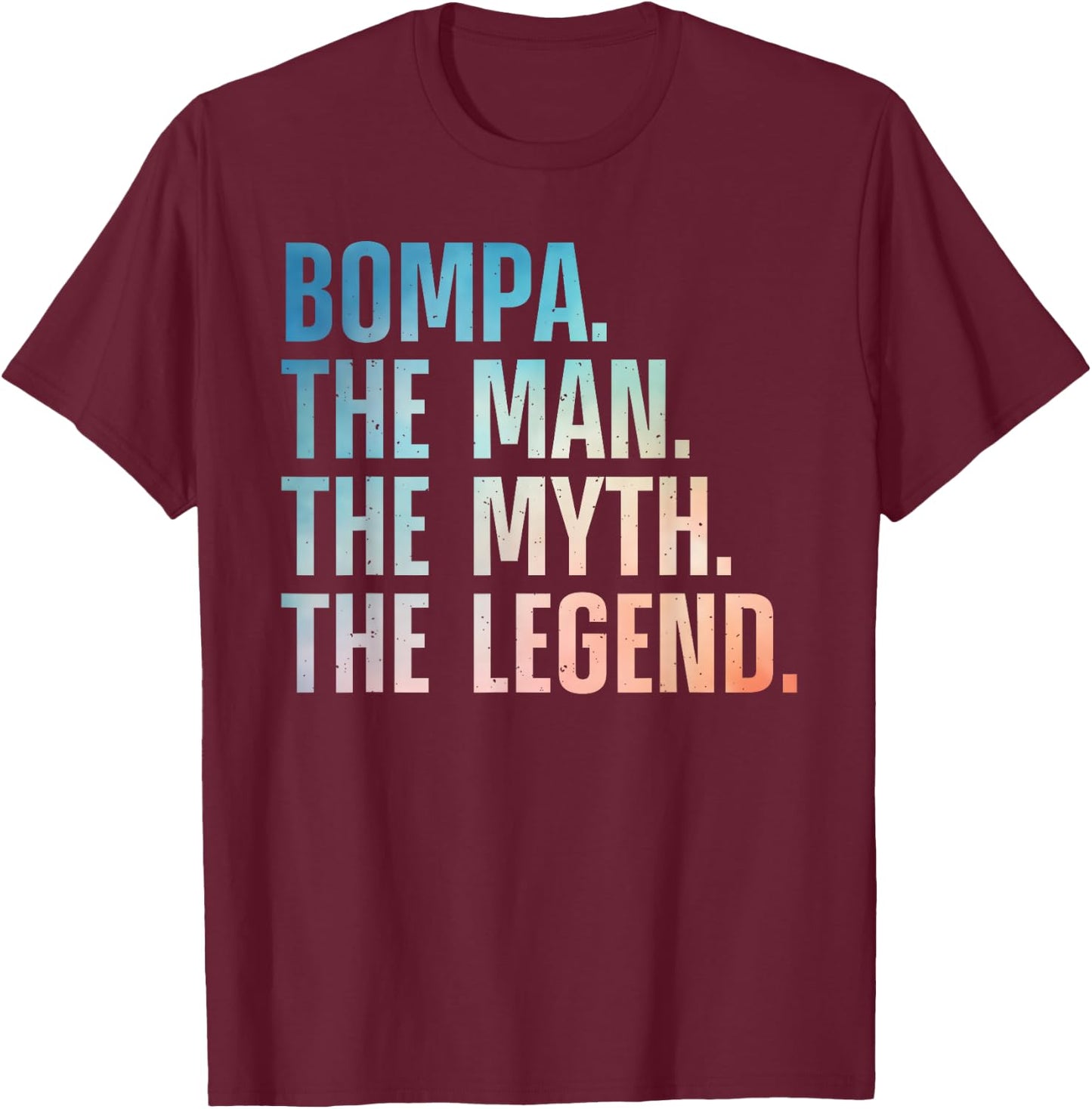 Bompa Design For Grandpa Grandfather From Grandkids Bompa T-Shirt - T-Shirt | Maroon