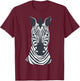DIY Fancy Dress Kids Zebra Face Costume Boys Girls Child , black T-Shirt - T-Shirt | Maroon