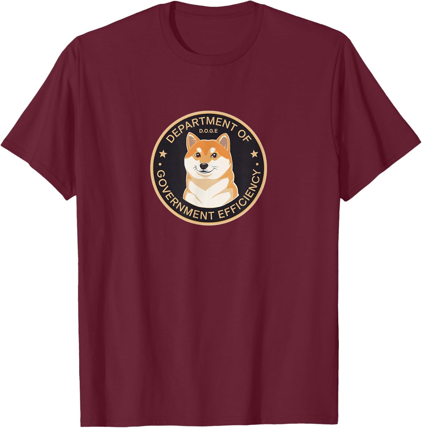 Dog Lover SHIBA Inu Puppy Mom & Dog Dad Kids Teens DOGE Department Of Government Efficiency Shiba Inu Dog Coin T-Shirt - T-Shirt | Maroon