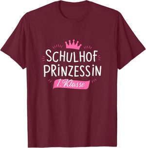 Kinder Kita Abgängerin Schulhof Prinzessin 1. Klasse Abschluss T-Shirt - T-Shirt | Maroon