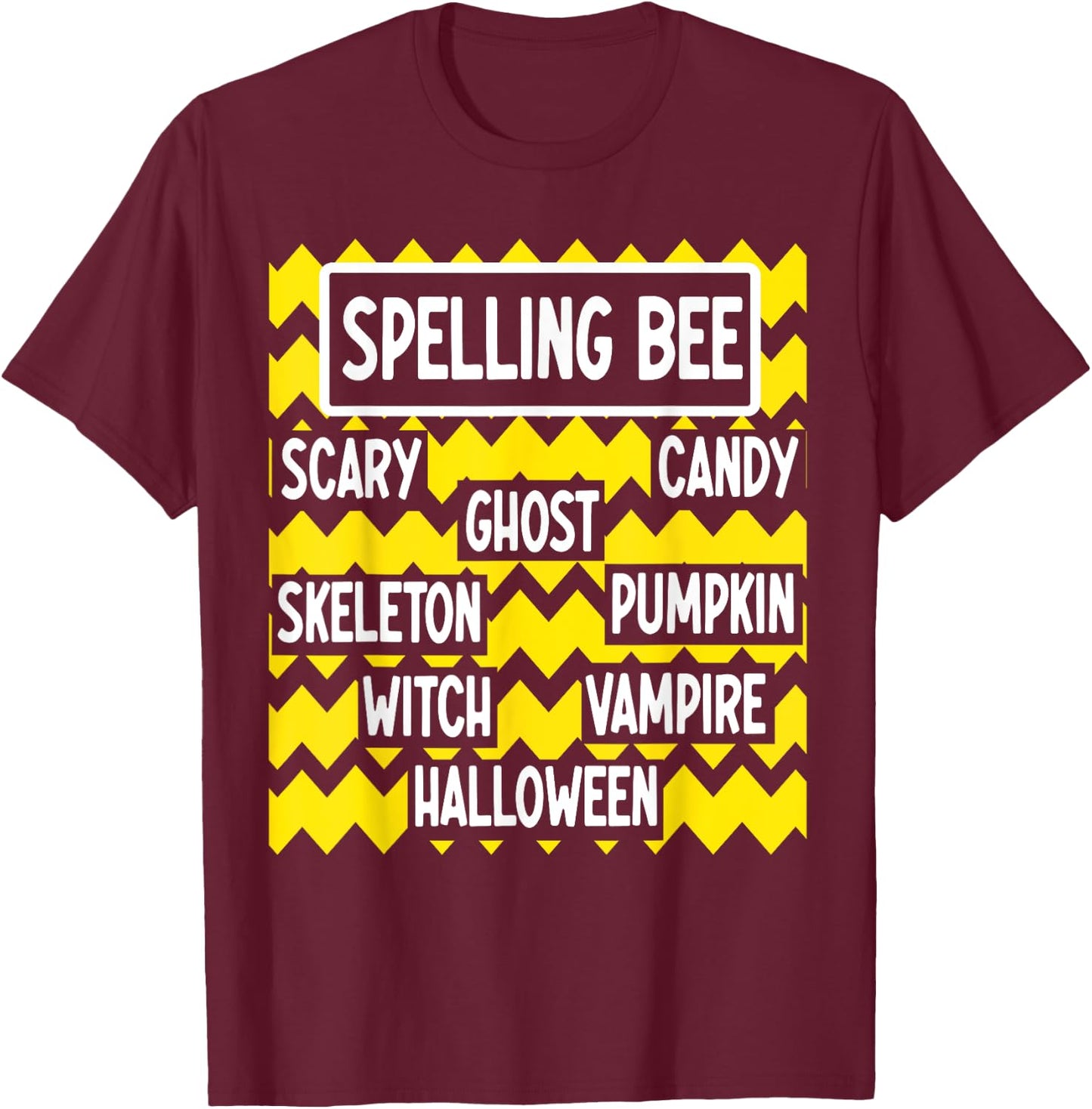 Halloween Costume Pun for Funny Teachers spelling bee T-Shirt - T-Shirt | Maroon