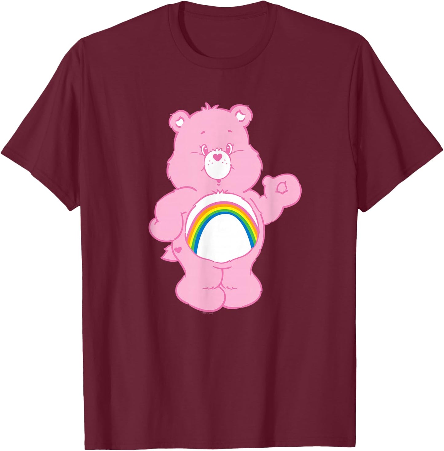 Care Bears Cheer Bear Cute Retro Cartoon T-Shirt - T-Shirt | Maroon