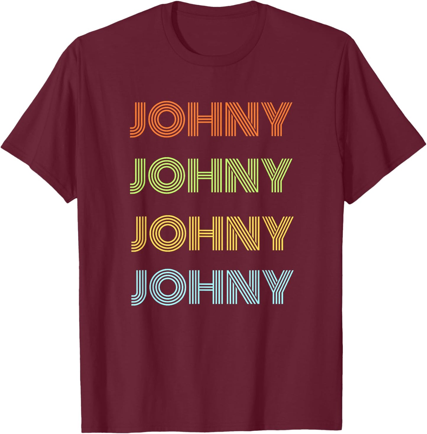 best Johnny of all time , Black, S T-Shirt - T-Shirt | Maroon