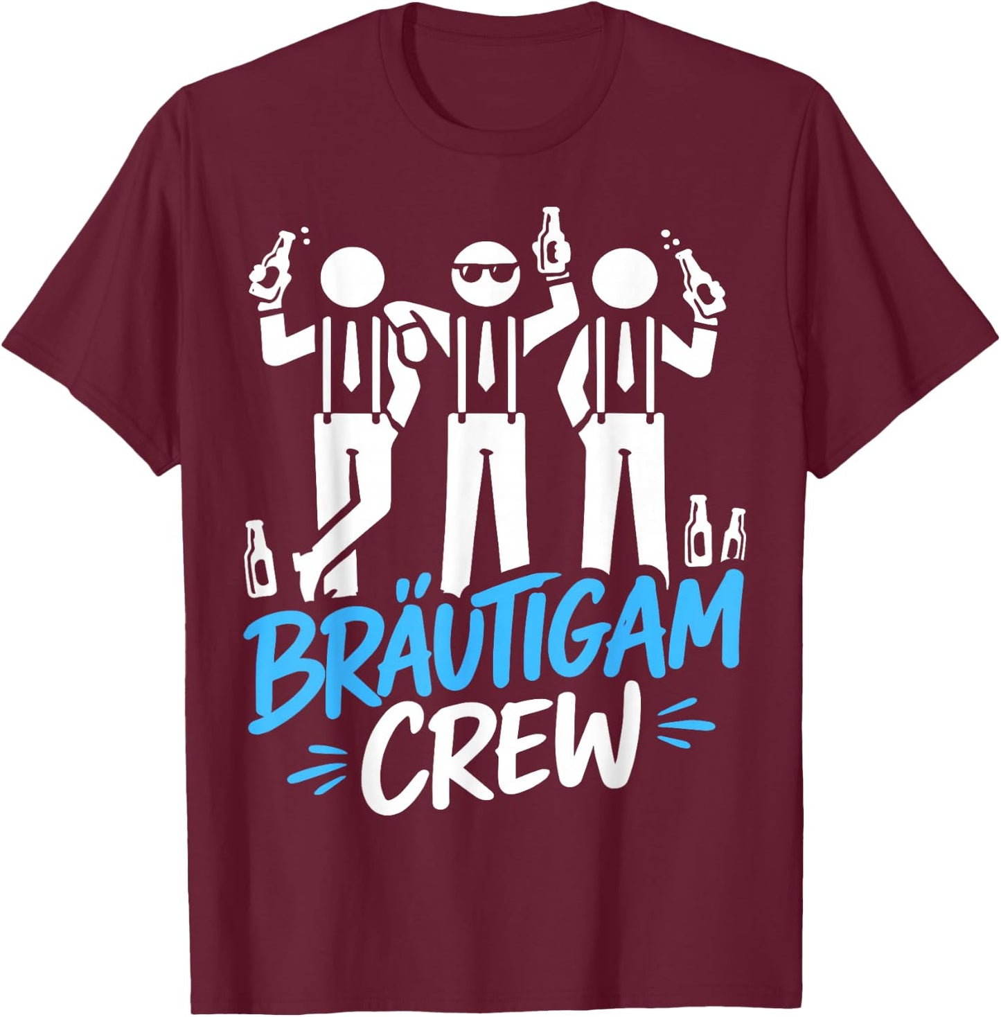 JGA Männer Junggesellenabschied Herren poltern JGA T-Shirt - T-Shirt | Maroon