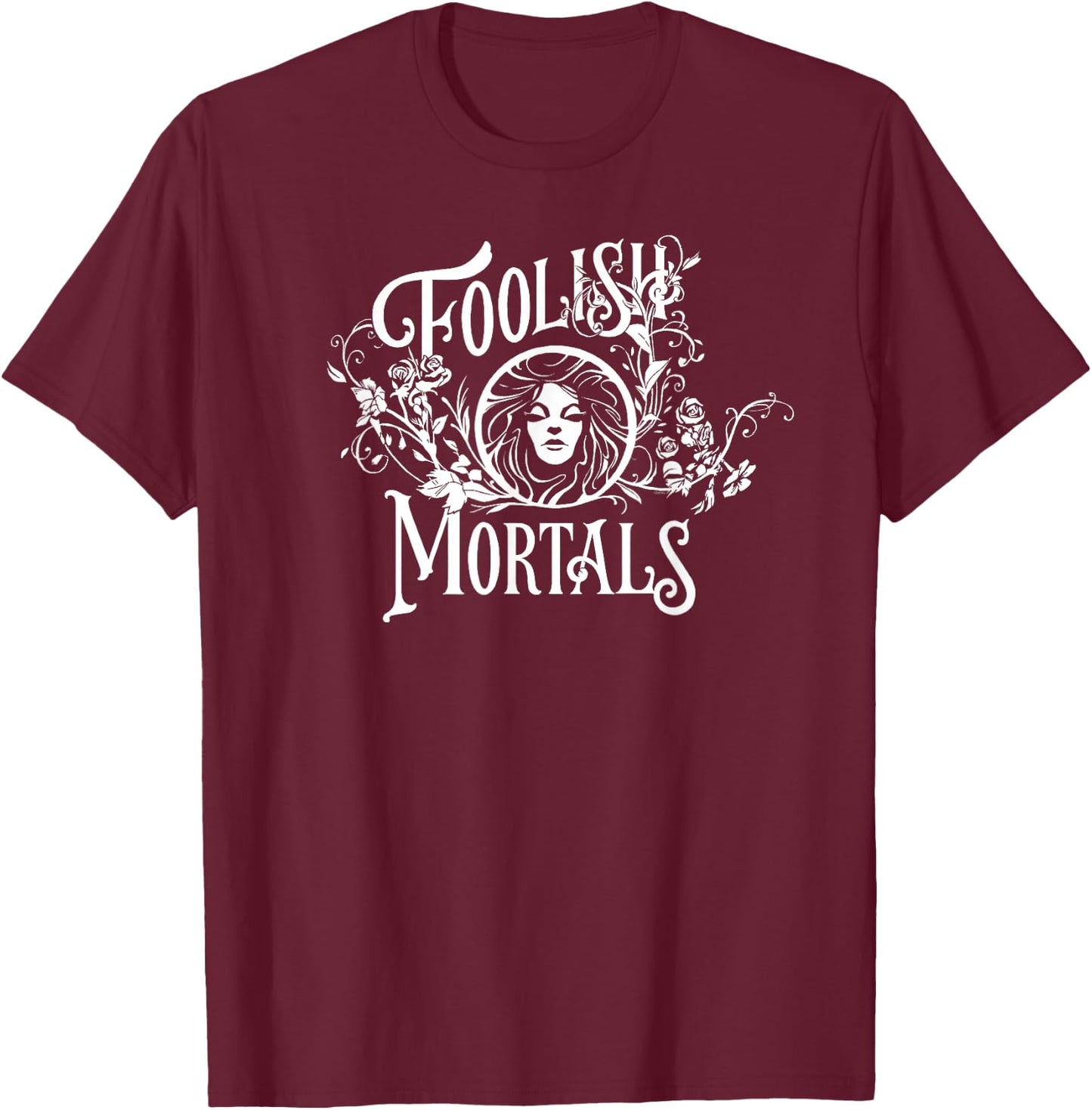 Disney Haunted Mansion Movie Madame Leota Foolish Mortals , Black, S T-Shirt - T-Shirt | Maroon