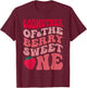 Godmother of The Berry Sweet One Strawberry First Birthday T-Shirt - T-Shirt | Maroon