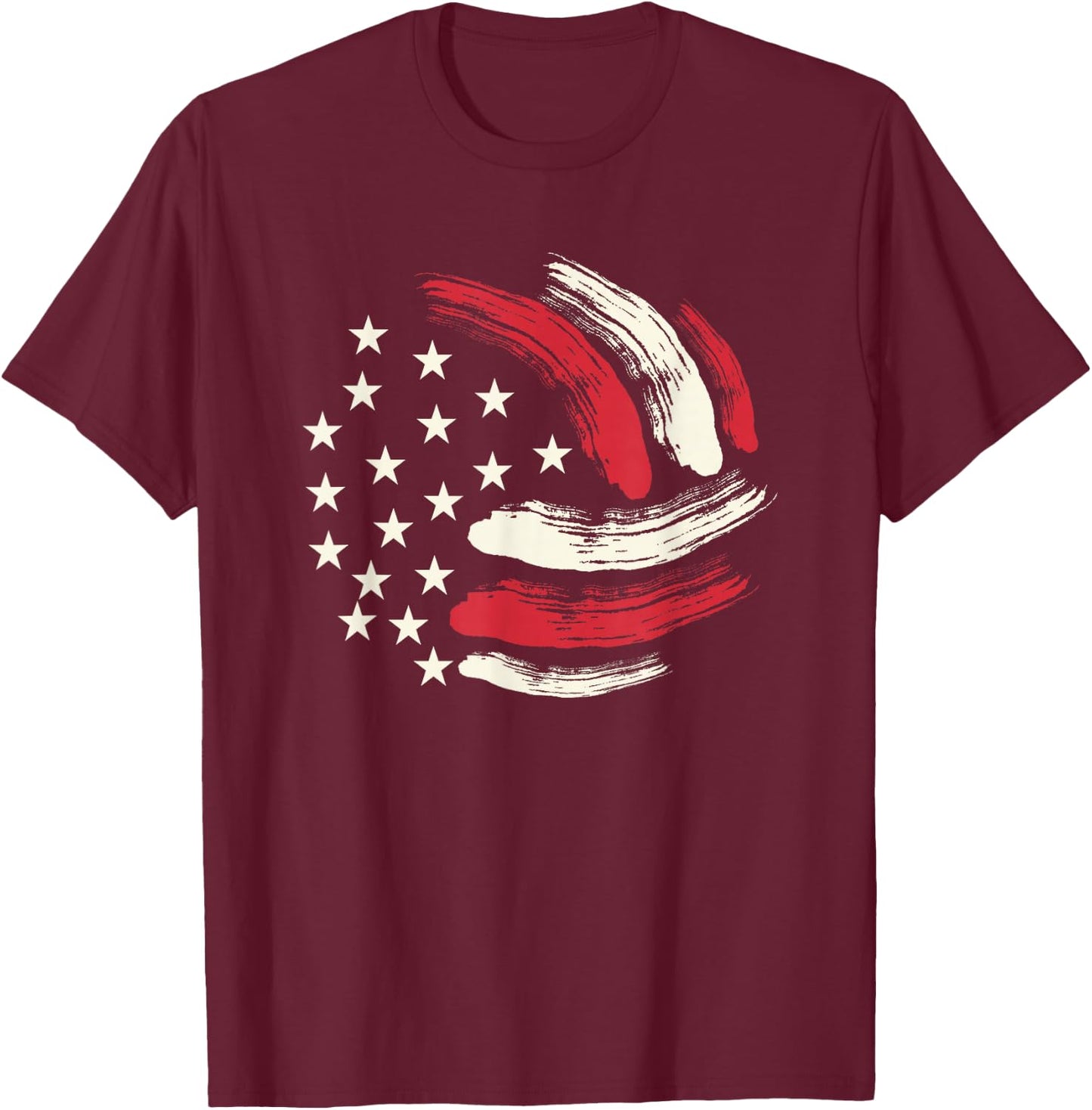 Patriotic Volleyball Gift Volleyball Team American Flag T-Shirt - T-Shirt | Maroon