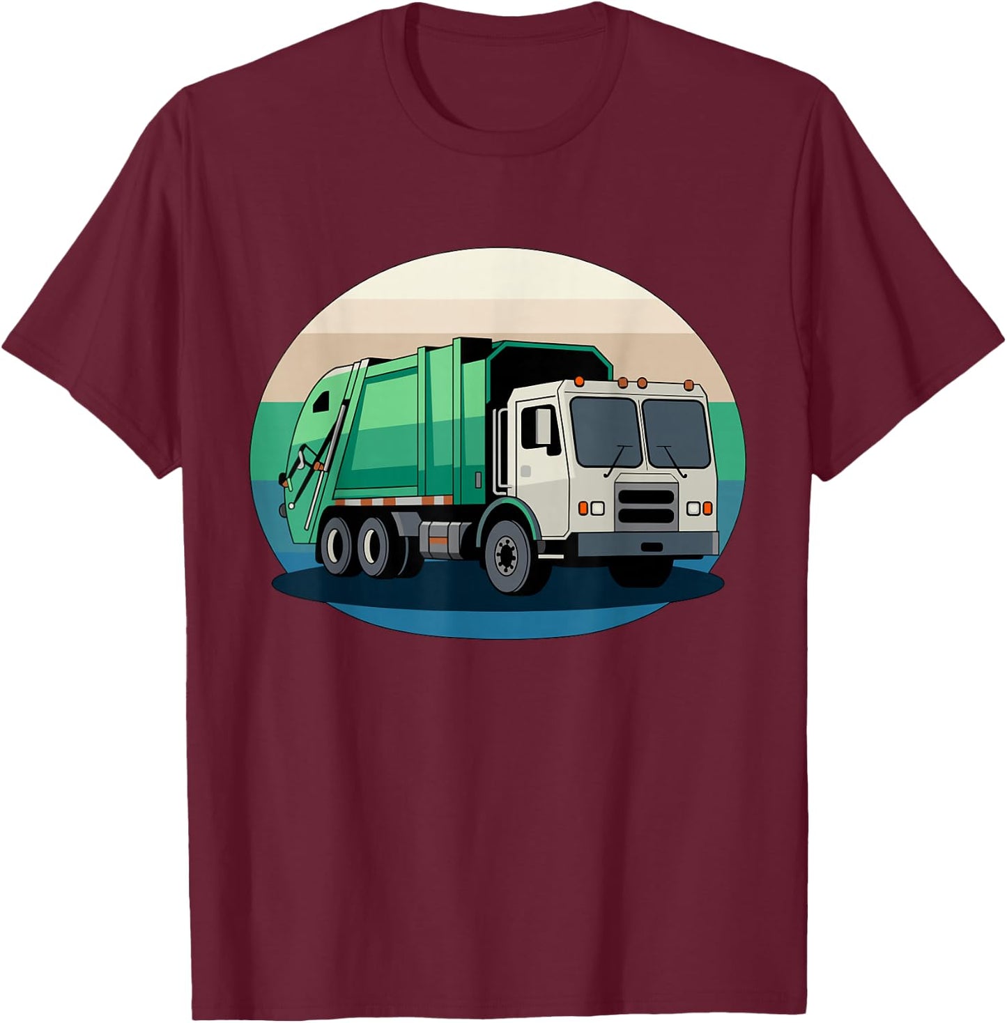 Garbage Truck T-Shirt - T-Shirt | Maroon