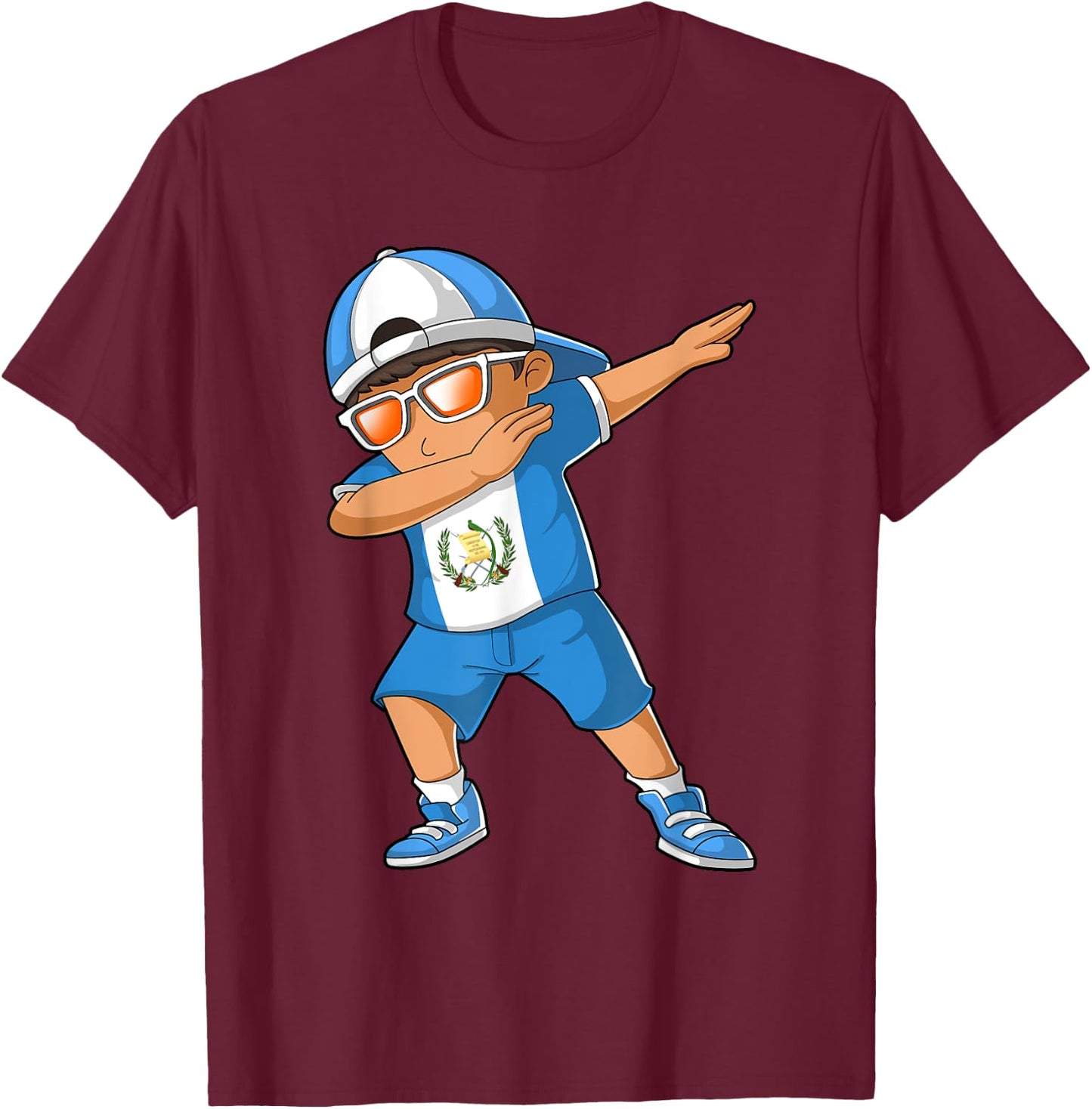 Guatemalan Boy Guatemala Kid Patriotism Roots Heritage Small T-Shirt - T-Shirt | Maroon