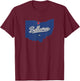 Bellevue Ohio OH Map T-Shirt - T-Shirt | Maroon