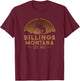 Billings Montana MT Rodeo Cowboy T-Shirt - T-Shirt | Maroon