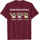 Scuba Hand Signals T-Shirt - T-Shirt | Maroon