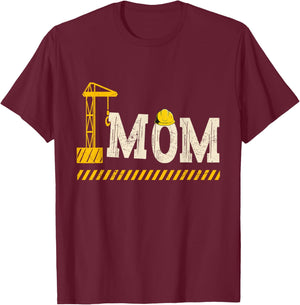 Happy Mother's Day Construction For Son Mom Mother's Day T-Shirt - T-Shirt | Maroon