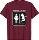 Your Wife My Wife Rockstar Guitar Shirt T-Shirt - T-Shirt | Maroon
