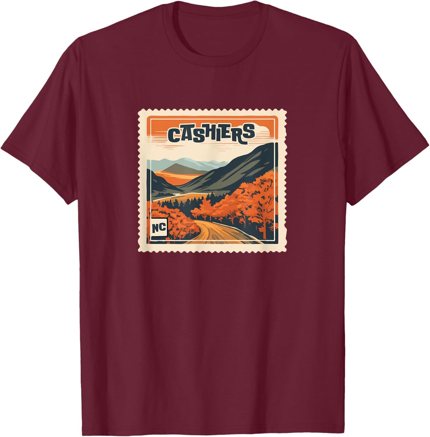 Cashiers NC Mountain Cashiers NC Travel Hiking Vacation T-Shirt - T-Shirt | Maroon