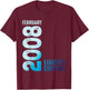 Limited Edition 2008 February 2008 T-Shirt - T-Shirt | Maroon