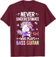 A Girl Who Plays Bass Guitar Bass Player Bassist T-Shirt - T-Shirt | Maroon