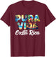 Pura Vida Costa Rica Souvenir - Cool Travel Central America , Black, S T-Shirt - T-Shirt | Maroon