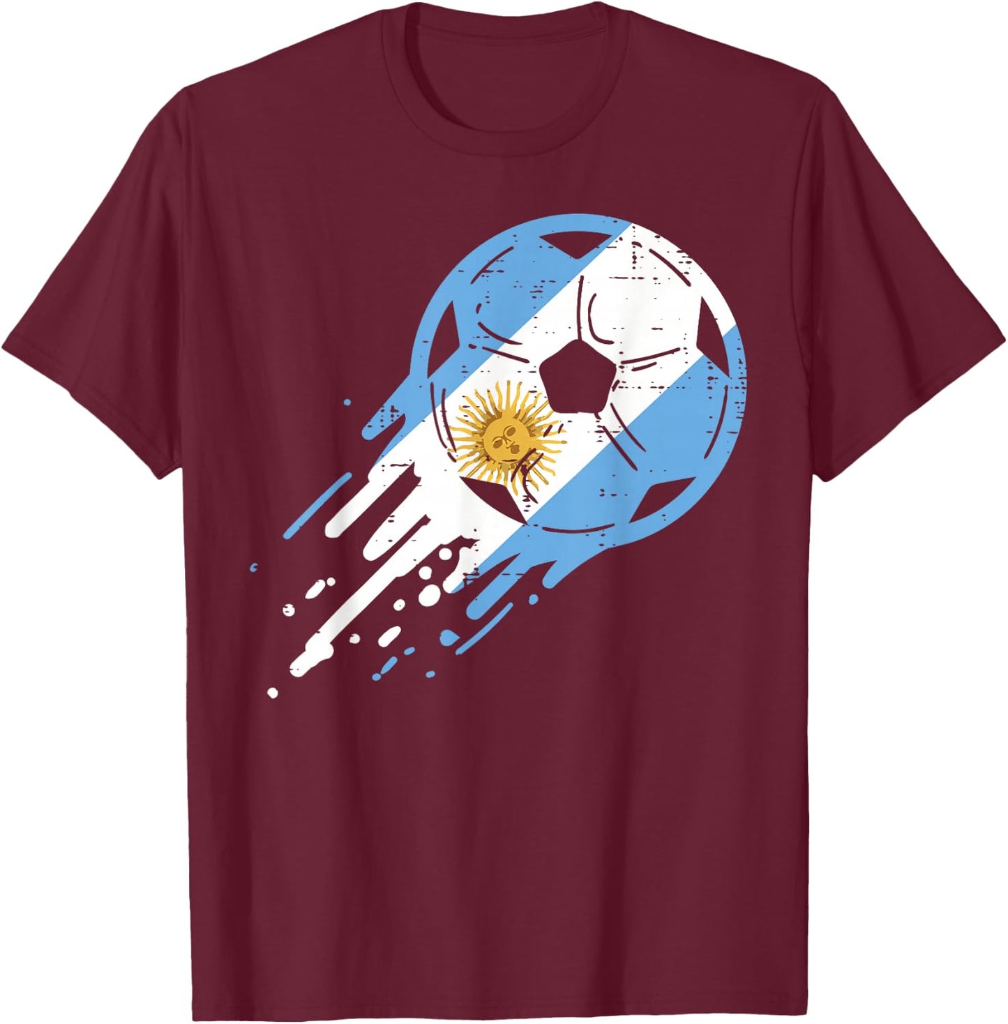 Argentina Flag Argentine Soccer Football Fan Men Women Kids T-Shirt - T-Shirt | Maroon