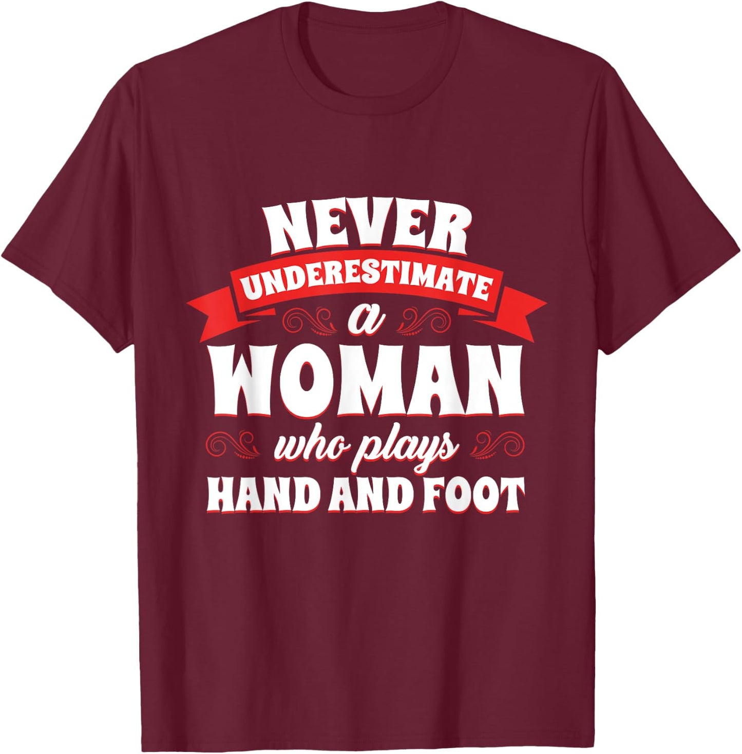 Hand and Foot Card Game Lover Funny Canasta Player Cards T-Shirt - T-Shirt | Maroon