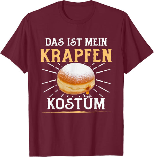 Das Ist Mein Krapfen Fancy Dress , black T-Shirt - T-Shirt | Maroon