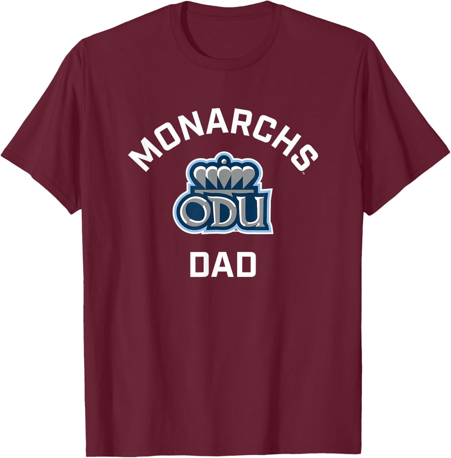 Old Dominion University ODU Monarchs Arched Dad T-Shirt - T-Shirt | Maroon