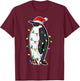 Penguin Wearing Santa Hat Xmas - Penguin Lover Christmas T-Shirt - T-Shirt | Maroon