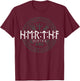 Hertha in Futhark Runes Viking , black T-Shirt - T-Shirt | Maroon