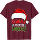 Santa's Favorite Gardener Funny Christmas Gardening T-Shirt - T-Shirt | Maroon