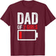 Dad of 3 Girls from Daughter Wife to Men Fathers Day T-Shirt - T-Shirt | Maroon