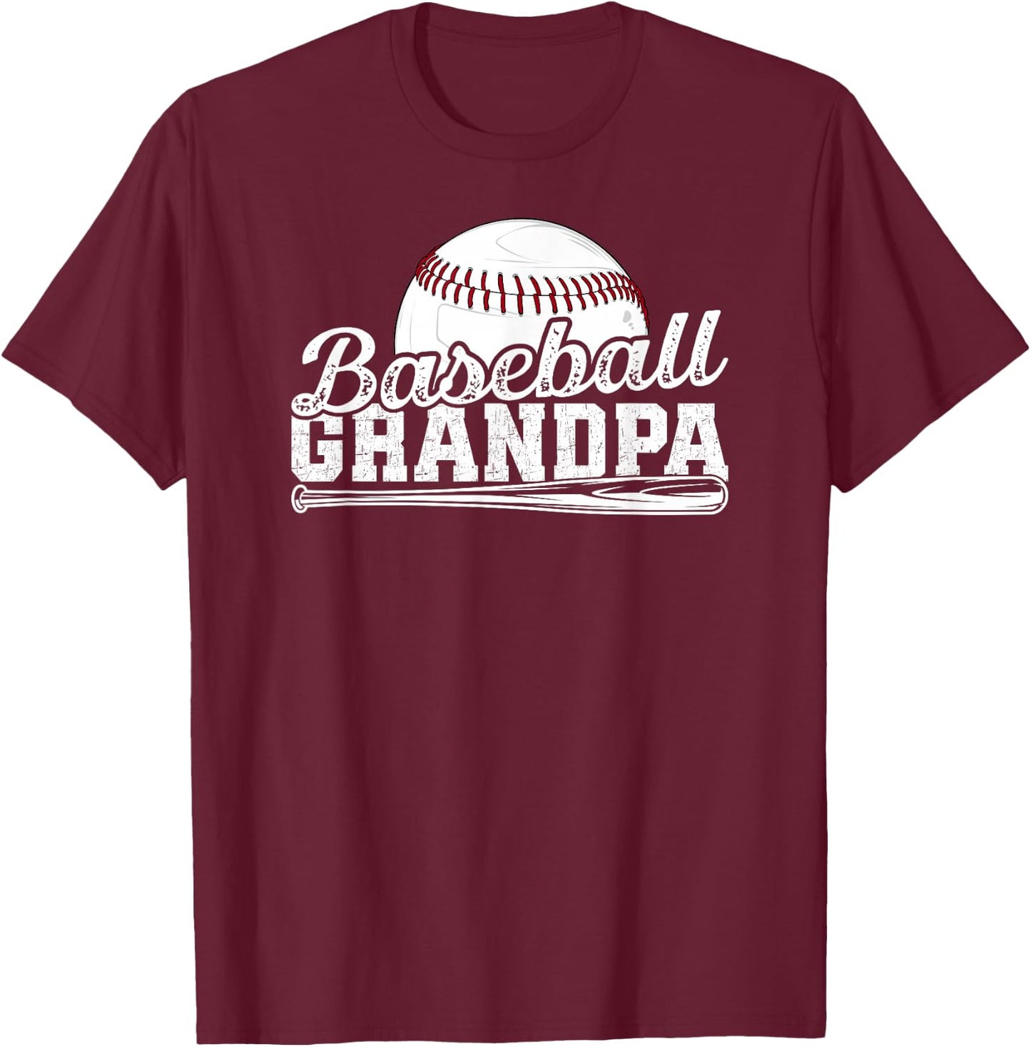 Baseball Grandpa Of A Baseball Player Grandpa T-Shirt - T-Shirt | Maroon