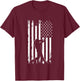 American Flag Baseball Apparel - Baseball T-Shirt - T-Shirt | Maroon